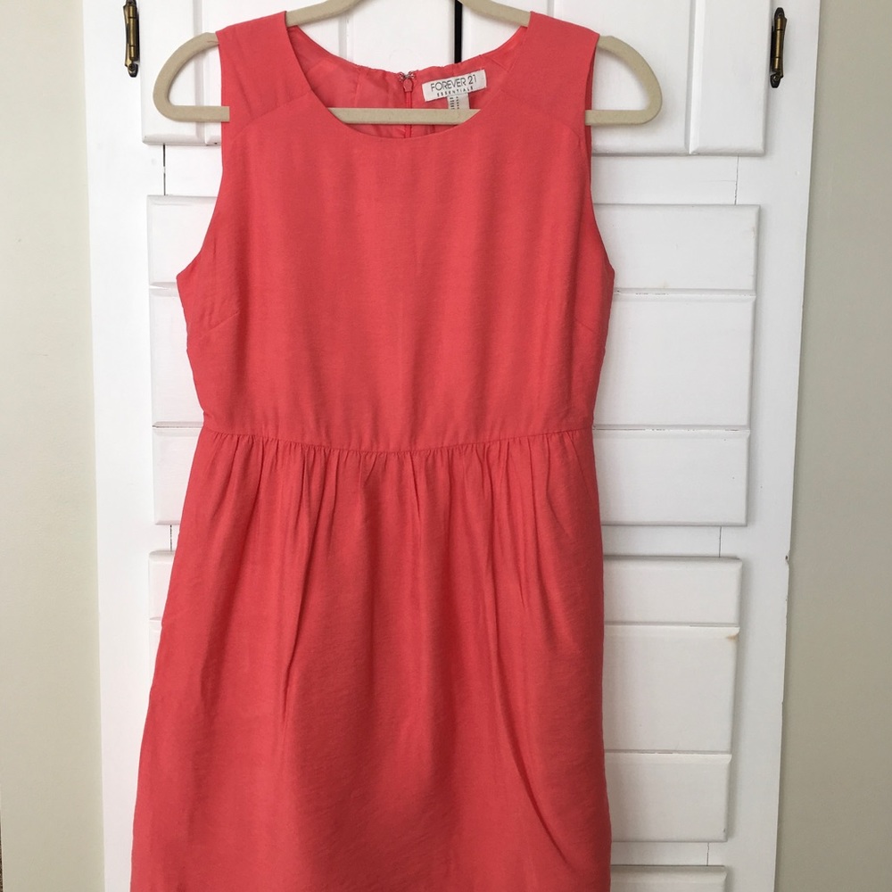 Sleeveless Salmon Dress